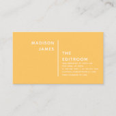 シンプルミニマルモダン黄 名刺 (正面)