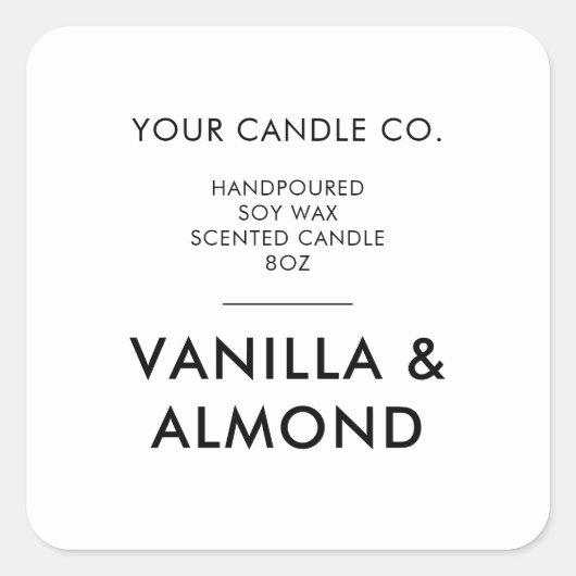 シンプルミニマルモダン スクエアシール (正面)