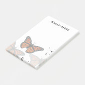 シンプルミニマルモダン（昆虫）オオカバマダラ、モナーク蝶 ポストイット (アングル)