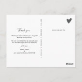 シンプルミニマルモダンArches写真ベビーありがとう ポストカード (裏面)