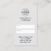 シンプルミニマルモダンBusiness Logo 紹介カード (裏面)