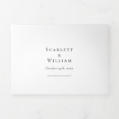 シンプルミニマルモダンRSVPの結婚全て 三つ折り招待状 (カバー)