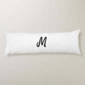 シンプルミニマルモノグラムロゴのパーソナライズされたベーキング  ボディピロー (裏面)