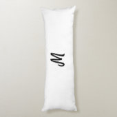 シンプルミニマルモノグラムロゴのパーソナライズされたベーキング  ボディピロー (裏面 (縦))