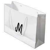 シンプルミニマルモノグラムロゴのパーソナライズされたベーキング   ラージペーパーバッグ (正面アングル)