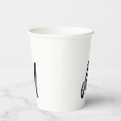 シンプルミニマルモノグラムロゴのパーソナライズされたベーキング   紙コップ (右)