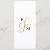 シンプルミニマルユーカリ結婚植物薬 メニュー (裏面)