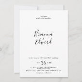 シンプルミニマルリース結婚ズ 招待状 (正面)