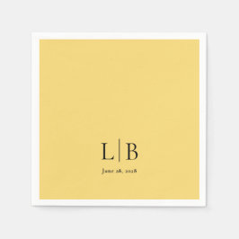 シンプルミニマルレモンドロップイエロー結婚ズ スタンダードカクテルナプキン