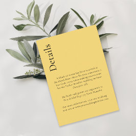 シンプルミニマルレモンドロップシトラスイエロー詳細 エンクロージャーカード