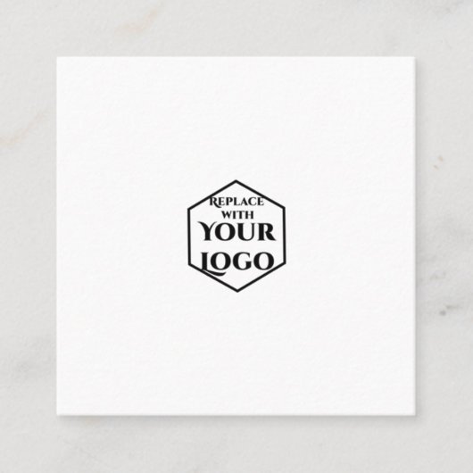 シンプルミニマルロゴの削減 スクエア名刺 (正面)