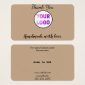 シンプルミニマルロゴやデザインをビジネスに追加 (正面&裏面)