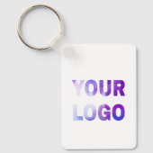 シンプルミニマルロゴやデザインをビジネスに追加 キーホルダー (正面)