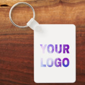 シンプルミニマルロゴやデザインをビジネスに追加 キーホルダー (正面)