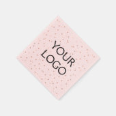 シンプルミニマルロゴやデザインをビジネスに追加 スタンダードカクテルナプキン (角)