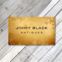 シンプルミニマルヴィンテージアンティーク金ゴールド 名刺