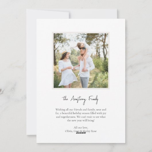 シンプルミニマル両面フォトコラージュ シーズンカード (裏面)