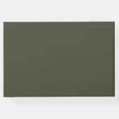 シンプルミニマル主義オリーブグリモダンン結婚ズ ゲストブック (裏面)