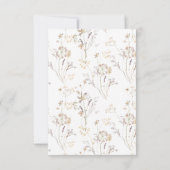 シンプルミニマル乾乾野花パンパ結婚ス 出欠カード (裏面)