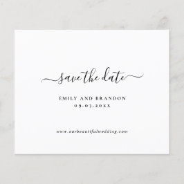 シンプルミニマル予算の結婚式の日付の保存