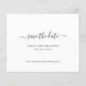 シンプルミニマル予算の結婚式の日付の保存 (正面)