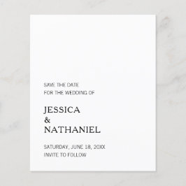 シンプルミニマル予算の結婚式の日付の保存