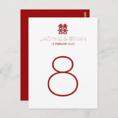 シンプルミニマル二中国の重幸結婚せ ポストカード (正面/裏面)