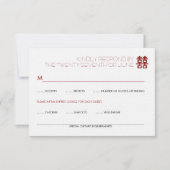 シンプルミニマル二中国の重幸結婚せ 出欠カード (正面)