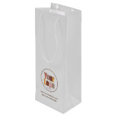 シンプルミニマル企業のロゴカスタム ワインギフトバッグ (裏面アングル)