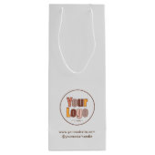 シンプルミニマル企業のロゴカスタム ワインギフトバッグ (裏面)