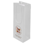 シンプルミニマル企業のロゴカスタム ワインギフトバッグ (正面アングル)