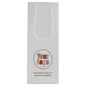 シンプルミニマル企業のロゴカスタム ワインギフトバッグ (正面)