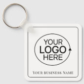 シンプルミニマル企業プロモーションロゴQRコード キーホルダー (正面)