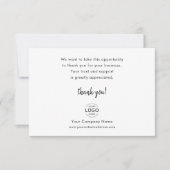 シンプルミニマル会社ロゴビジネス ノートカード (正面)