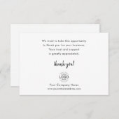 シンプルミニマル会社ロゴビジネス ノートカード (正面/裏面)