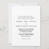 シンプルミニマル伝統的結婚式招待状 招待状 (正面)