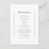 シンプルミニマル伝統的結婚詳細 エンクロージャーカード (正面)