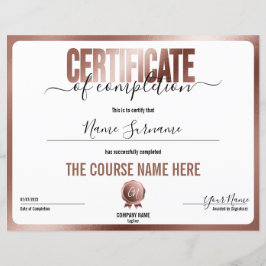 シンプルミニマル修了証