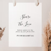 シンプルミニマル共有ラブハッシュタグサイン ポスター