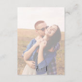 シンプルミニマル写真の結婚詳細カード エンクロージャーカード (裏面)