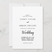 シンプルミニマル写真インフォーマル結婚ズ 招待状 (正面)