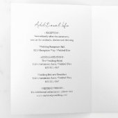 シンプルミニマル写真クラシックエレガントウェディング 三つ折り招待状 (内部最初)