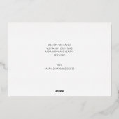 シンプルミニマル写真クリスマス金ゴールド 箔シーズンカード (裏面)