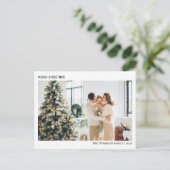 シンプルミニマル写真クリスマス シーズンポストカード (スタンド正面)