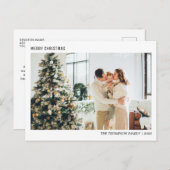 シンプルミニマル写真クリスマス シーズンポストカード (正面/裏面)