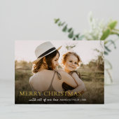 シンプルミニマル写真クリスマス 箔シーズンカード (立ち正面)