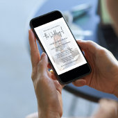 シンプルミニマル写真ダスティブルーQRコードRSVP 招待状