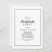 シンプルミニマル写真フレームバチェロレッテ 招待状 (正面)