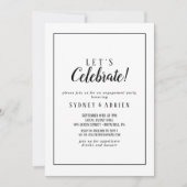 シンプルミニマル写真フレーム祝ズ 招待状 (正面)