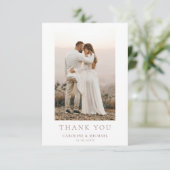 シンプルミニマル写真フローラ結婚の皆様 サンキューカード (スタンド正面)